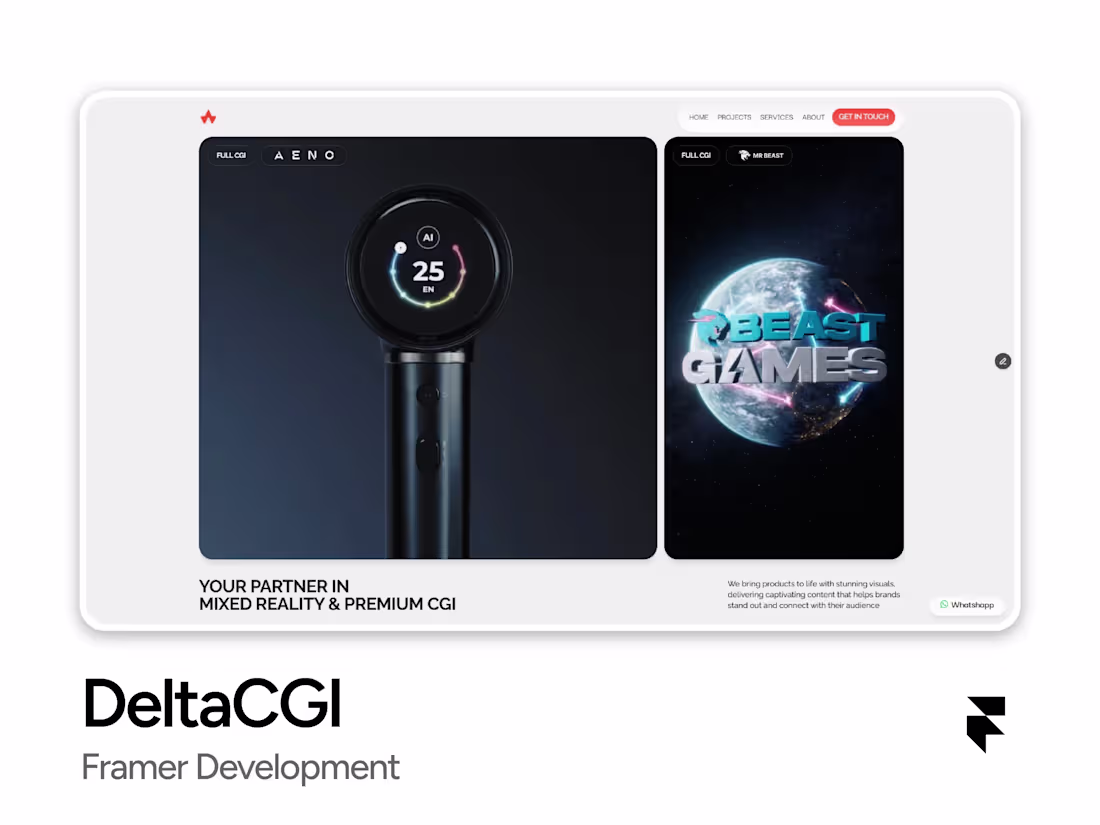 Cover image for Delta CGI | Framer Website for a Creative Production Studio