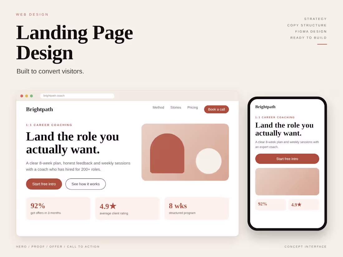 Cover image for Landing Page Design That Converts (Figma)