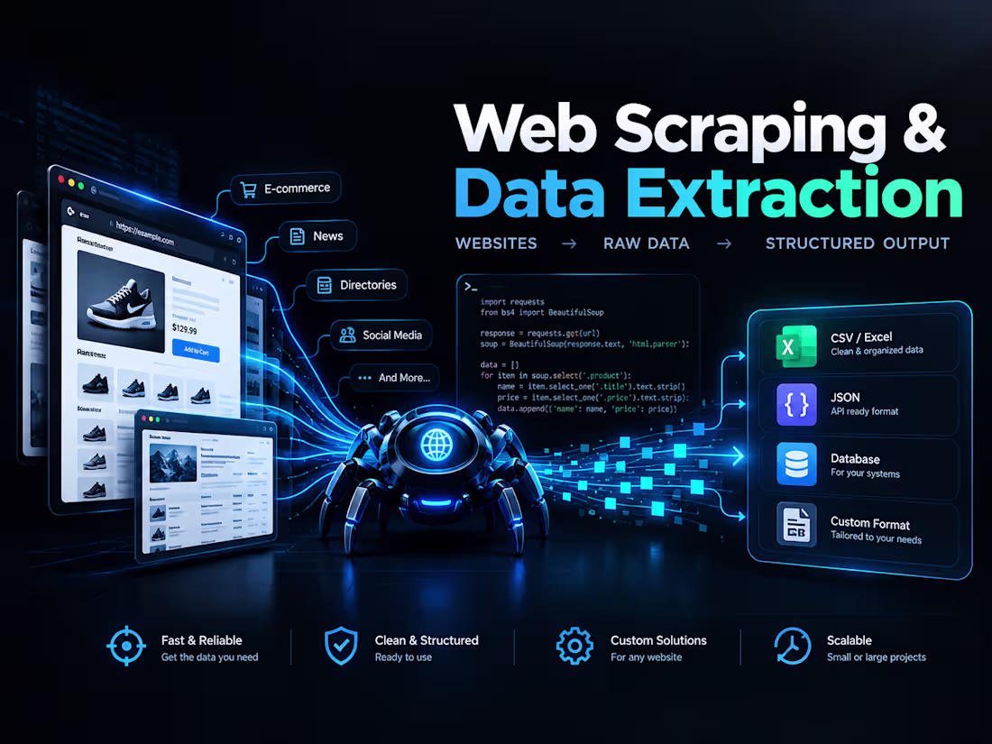 Cover image for Web Scraping & Data Extraction
