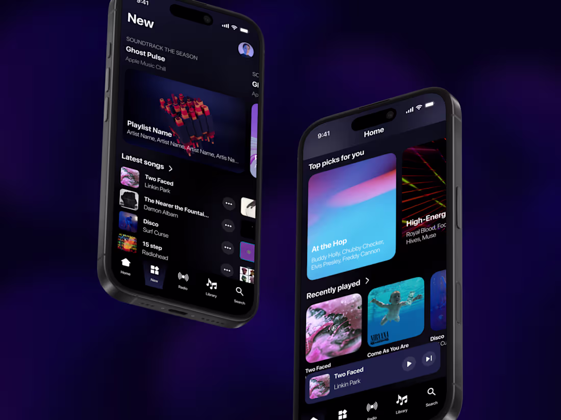 Cover image for Music mobile app