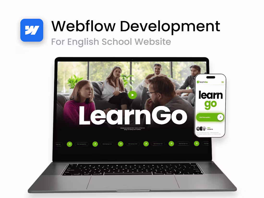Cover image for Responsive Website Development for English School