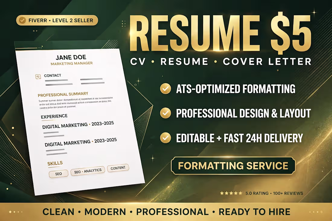 Cover image for Resume / CV Formatting