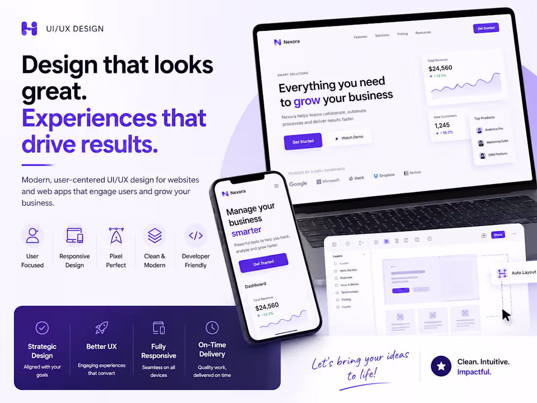 Cover image for UI/UX for your website or web app