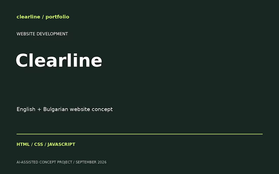 Cover image for One page business website
