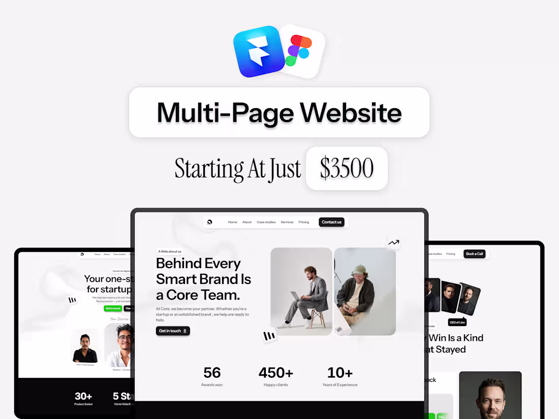 Cover image for Custom multi page website using Figma and Framer