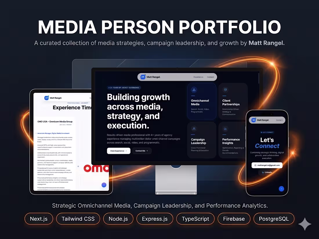 Cover image for Media Professional Portfolio | React,
