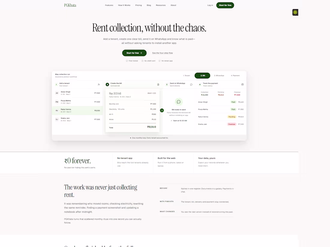 Cover image for Production SaaS platform for PG/hostel