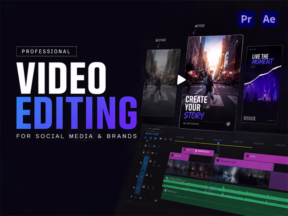Cover image for Professional Video Editing for Social Media & Brands