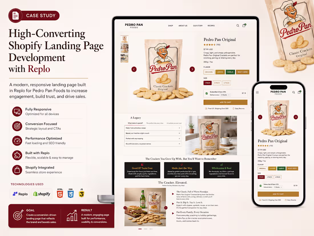 Cover image for High-Converting Shopify Landing Page Development using Replo
