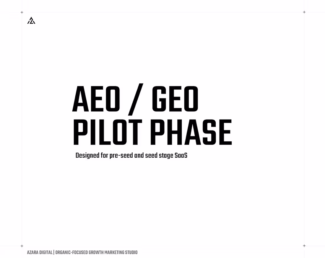 Cover image for AEO / GEO Pilot Phase