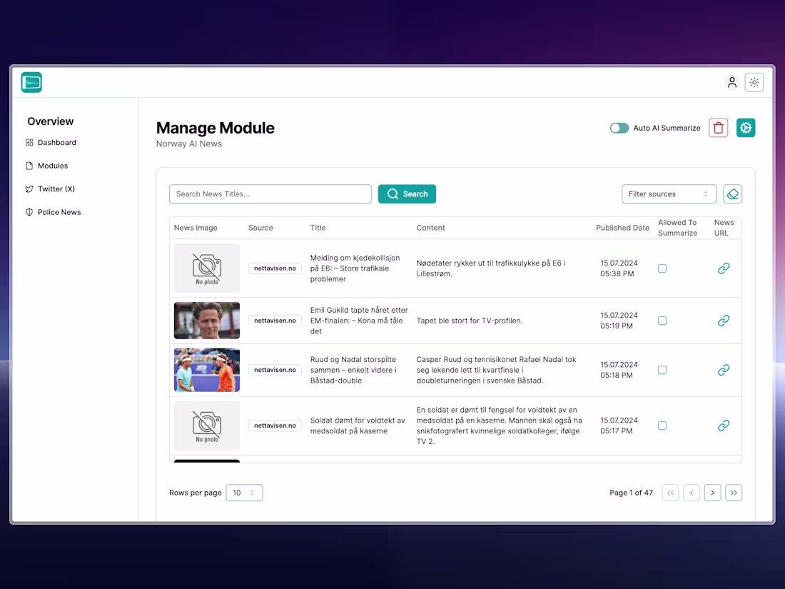 Cover image for Automated News Scraping and Summarization Platform