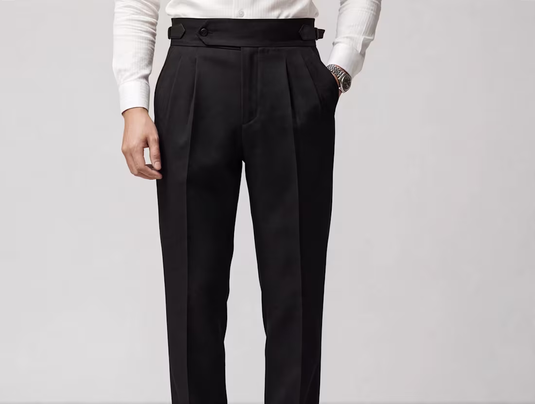 Cover image for Tailored black Gurkha trousers -
