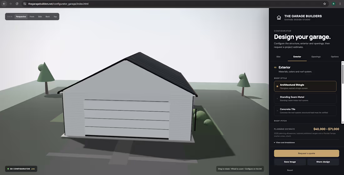 Cover image for 3D Garage remodeling cost estimate