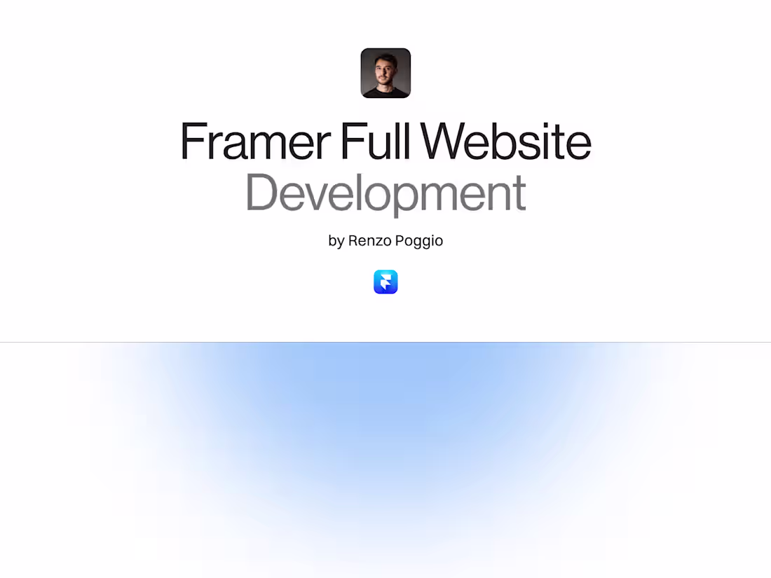 Cover image for Framer Full Website Development