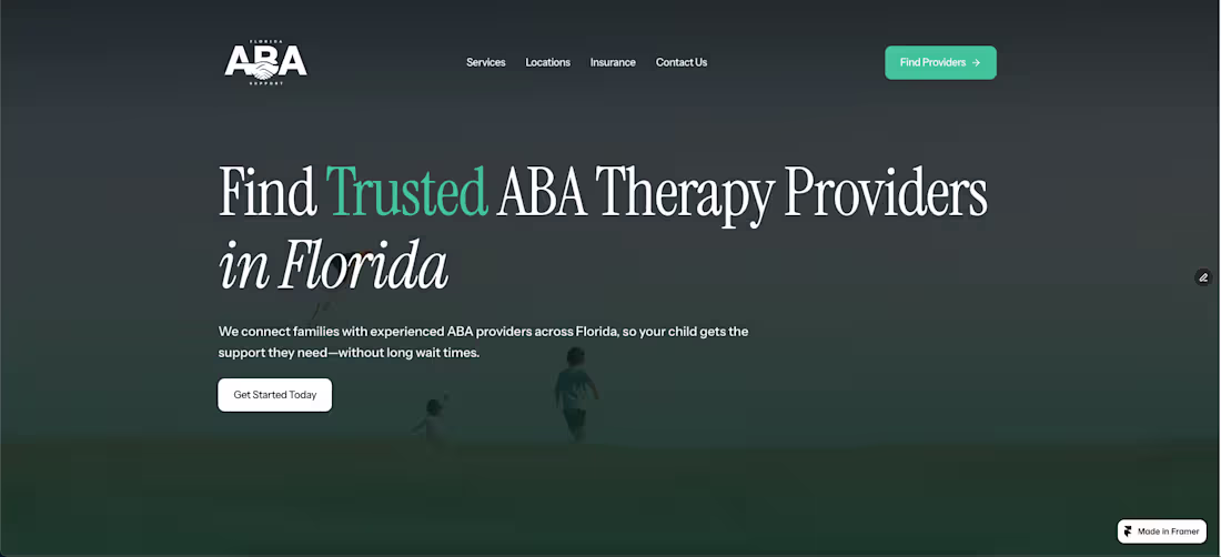 Cover image for Florida ABA Support {Branding & Lead CRM Integration}