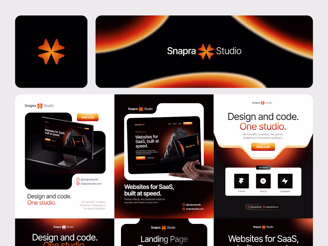 Cover image for Brand Identity & Visual System for Snapra Studio