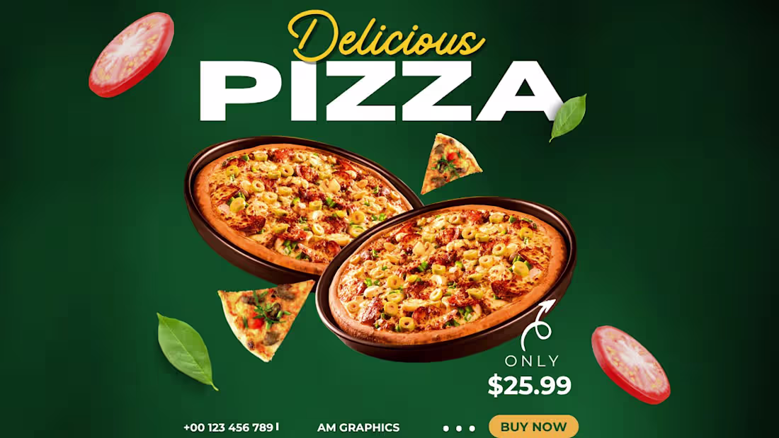 Cover image for Delicious Pizza Banner