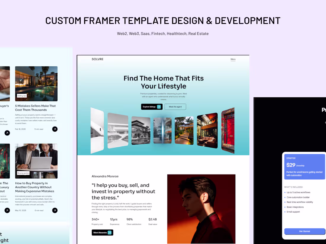 Cover image for Custom Framer Template Design & Development