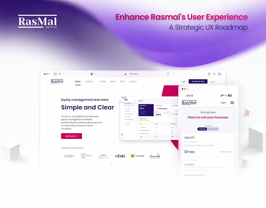 Cover image for Enhance Rasmal User Experience Dashboard & Website