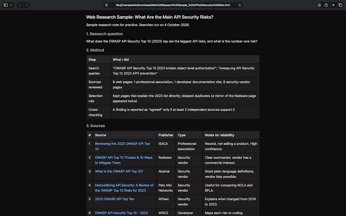 Cover image for I created this research sample