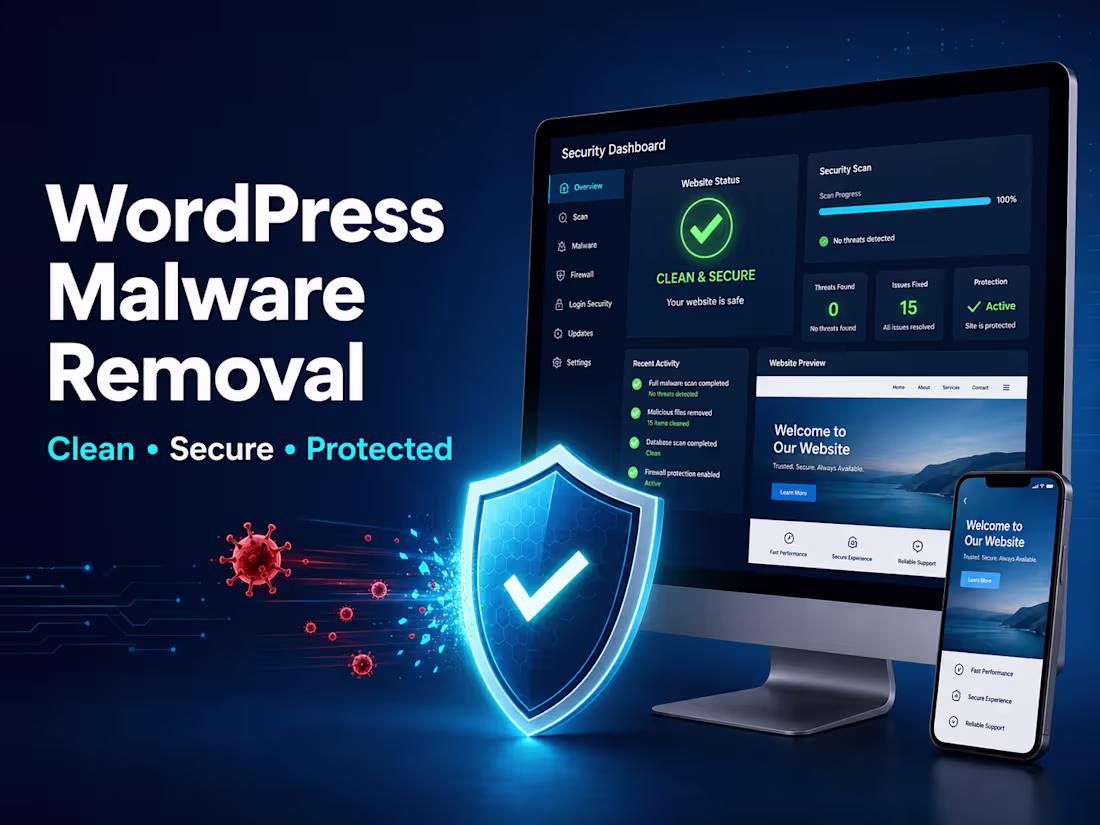 Cover image for WordPress Malware Removal & Website Security