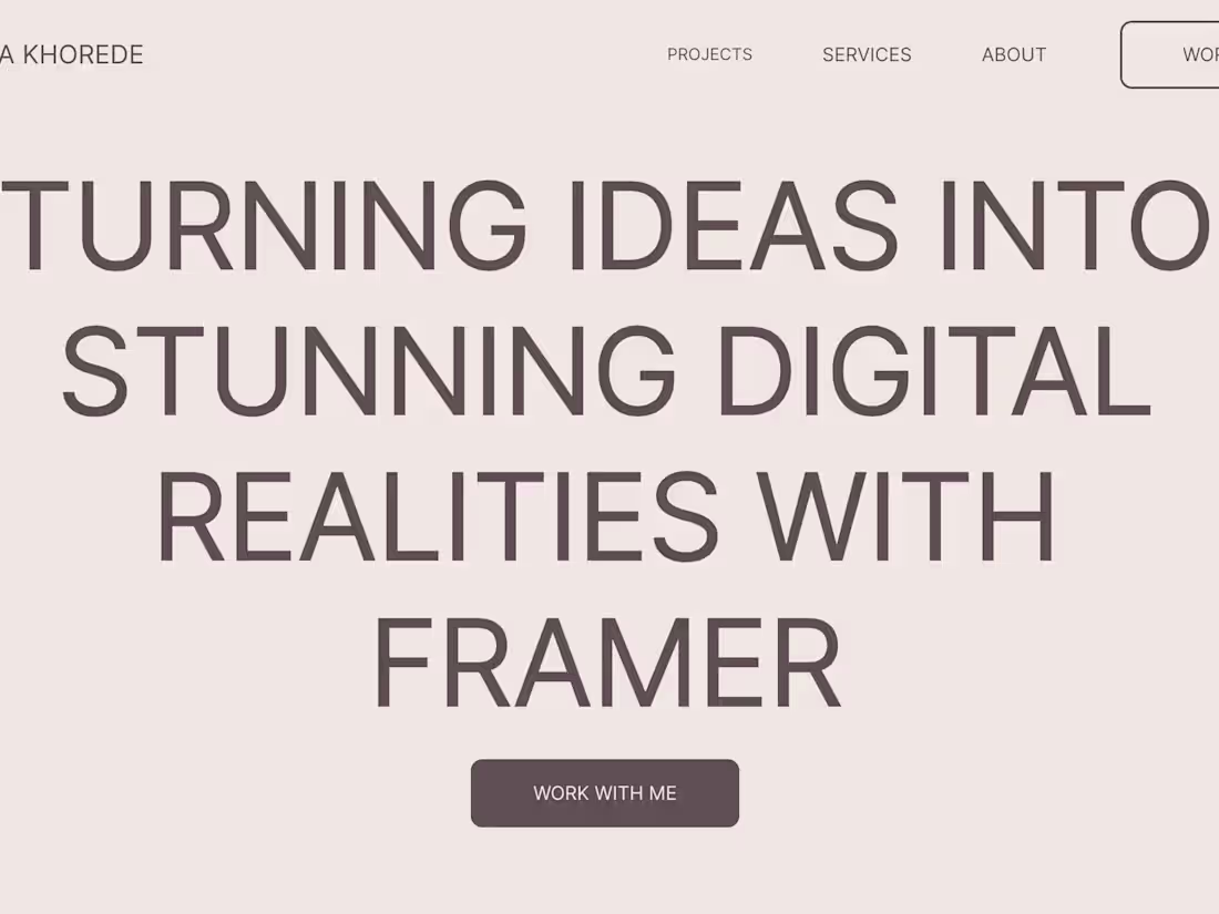 Cover image for  Pixel-Perfect One-Pager website built in Framer 