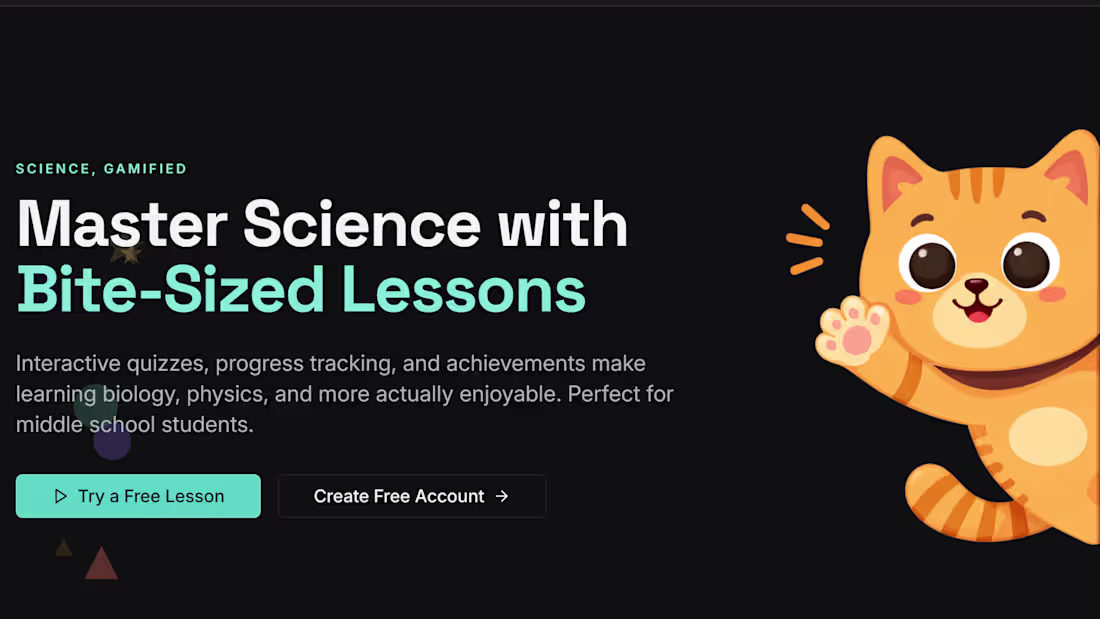 Cover image for CurioQuest - AI-Powered Gamified Science Education