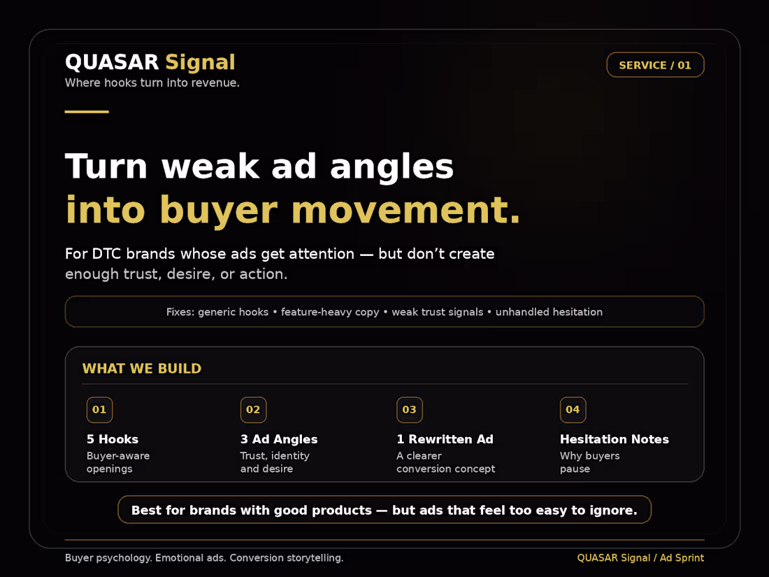 Cover image for Buyer Psychology Ad Sprint