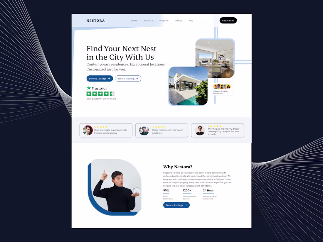 Cover image for High-Conversion Real Estate Landing Page Design