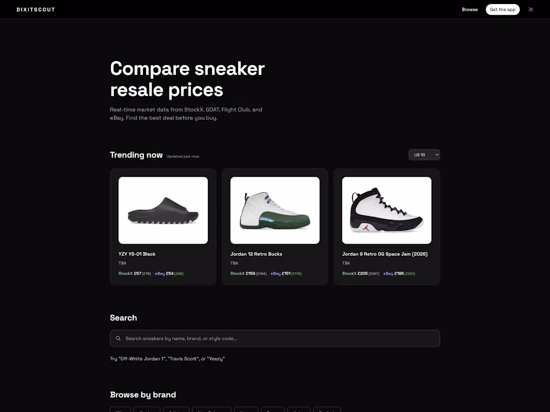 Cover image for DixitScout — Sneaker Price Comparison Web App