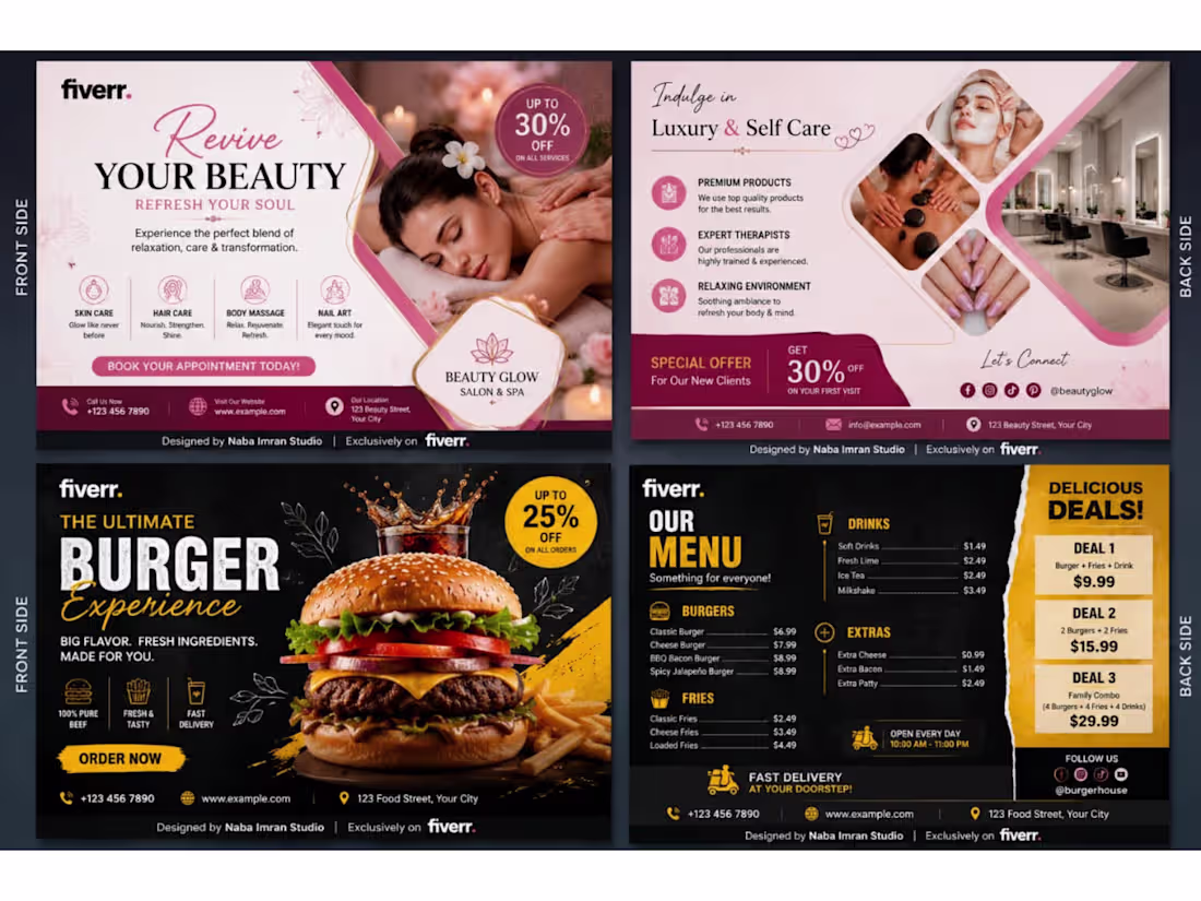 Cover image for Professional Double-Sided Postcard Design Collection
This