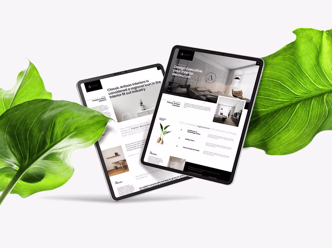 Cover image for Interior website design