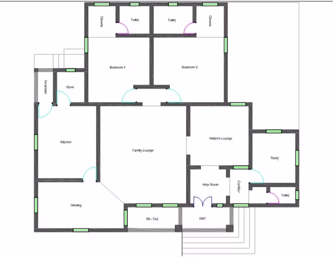 Cover image for 3 Bedroom Flat (Floor Plan)