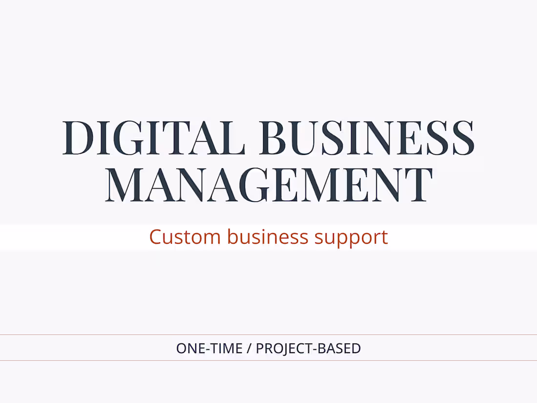 Cover image for Custom — Digital Business Support