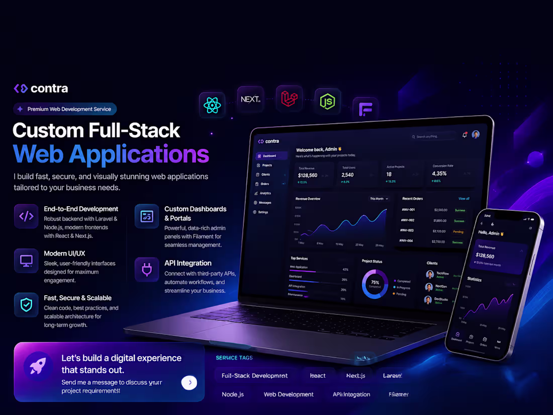 Cover image for Custom Full-Stack Web Application