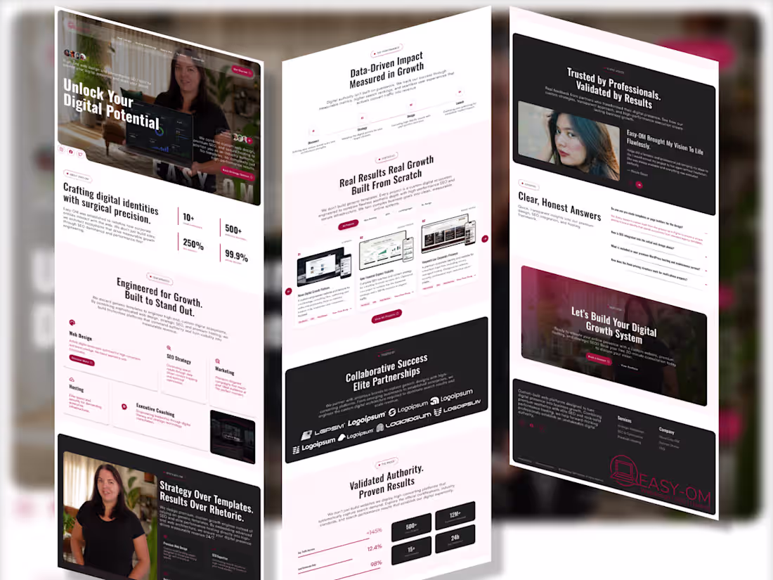 Cover image for Easy-OM Homepage Redesign | UI/UX