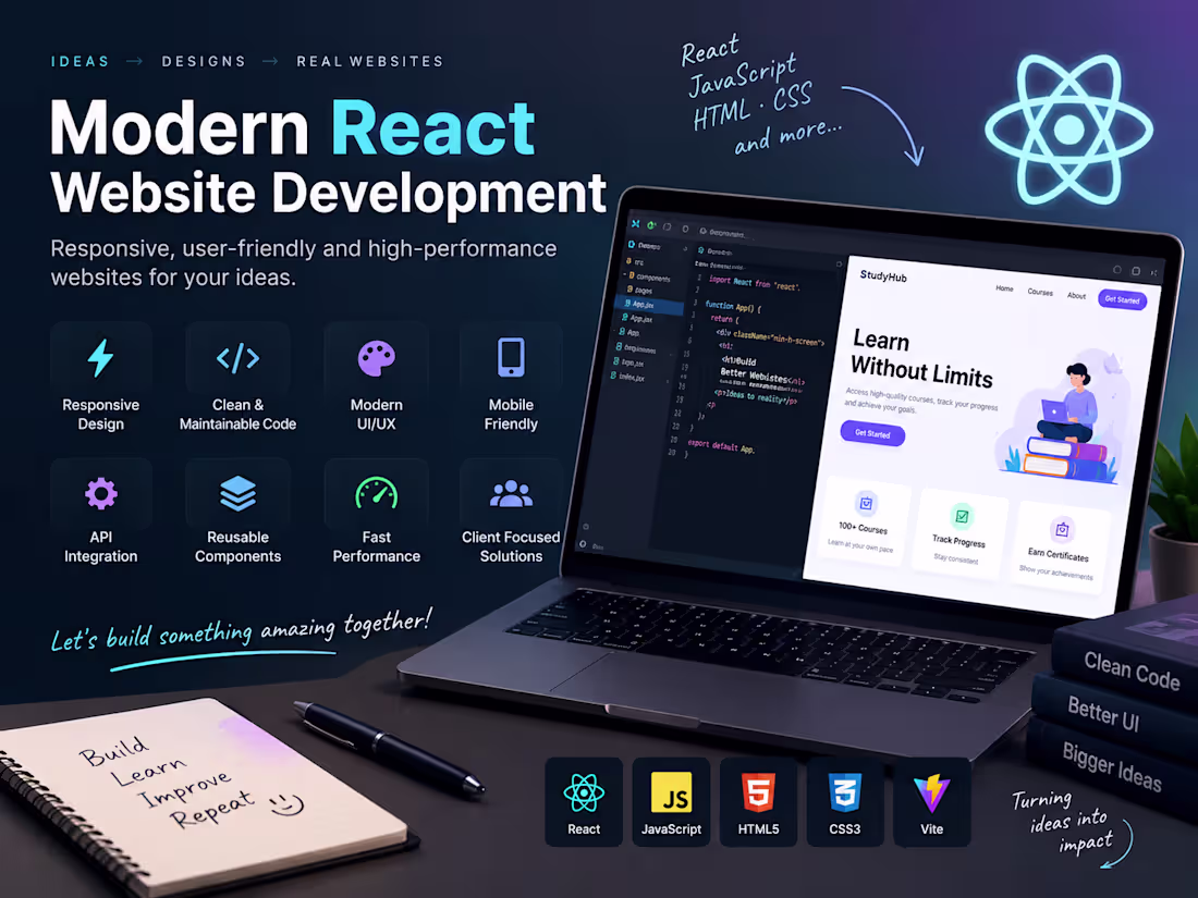 Cover image for Modern React Website Development