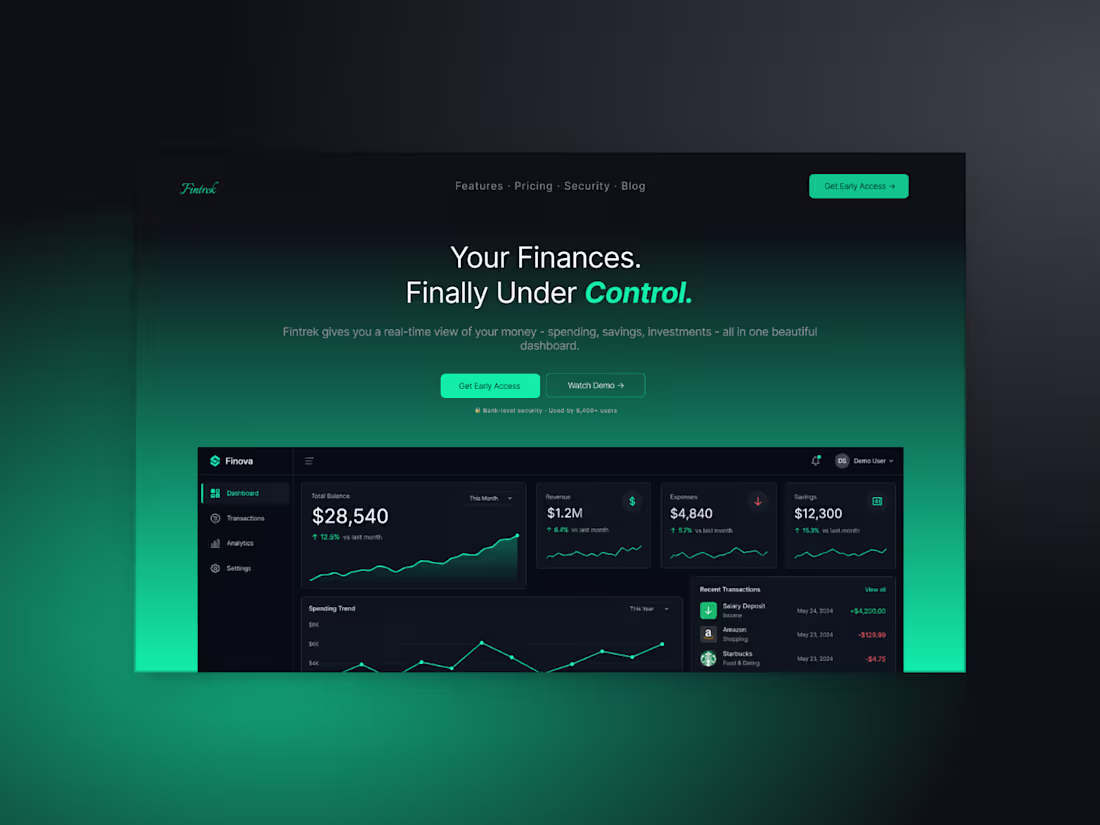 Cover image for Figma UI/UX Design for Websites & Landing Pages