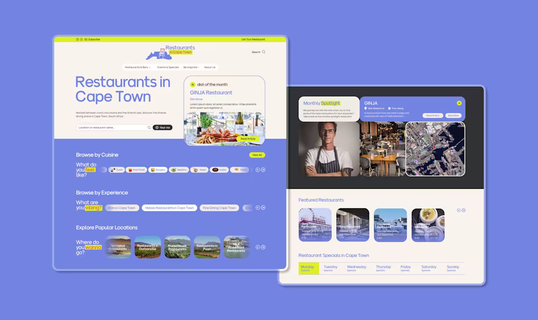 Cover image for Restaurants in Cape Town