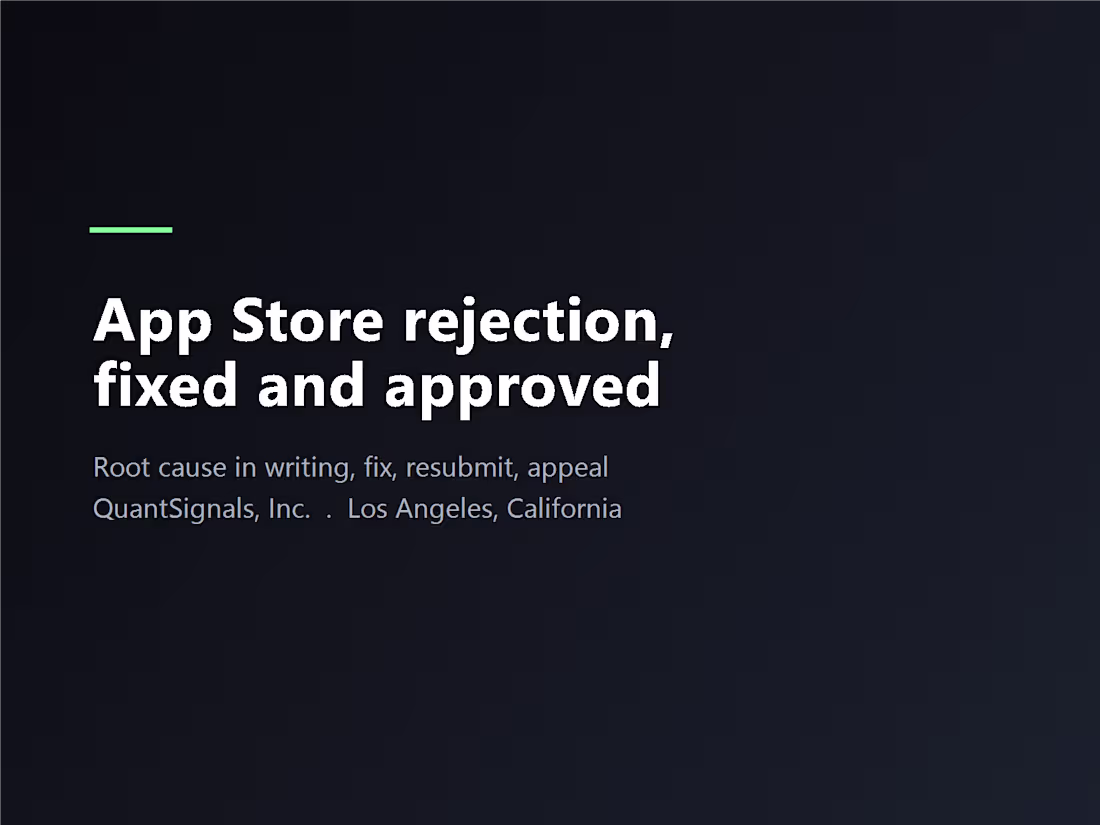 Cover image for Fix your App Store rejection and get approved