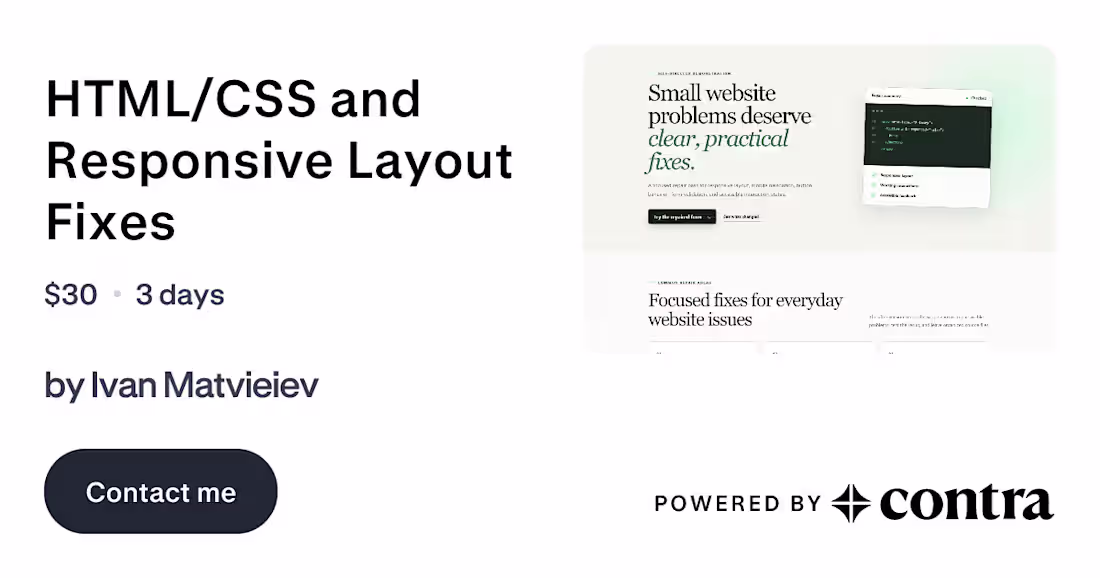 Cover image for Responsive Website and JavaScript Fixes
