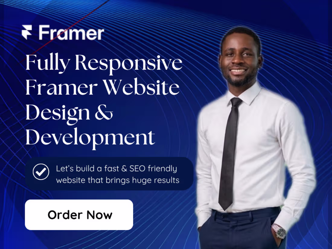 Cover image for Responsive Framer Website Design & Development For Your Business