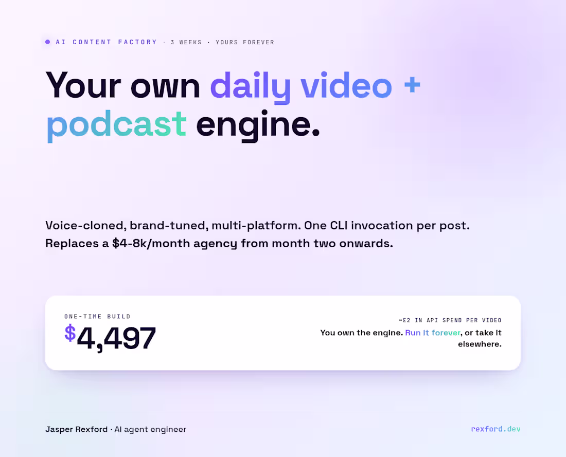 Cover image for AI Content Factory: The Engine That Posts Daily for You, Forever