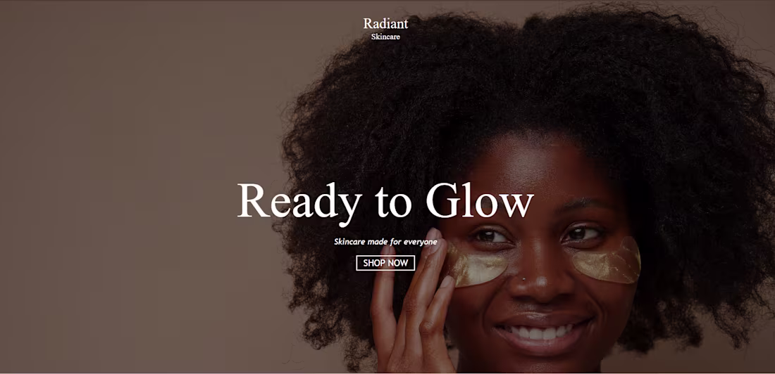 Cover image for I designed and developed a clean, modern skincare website us...
