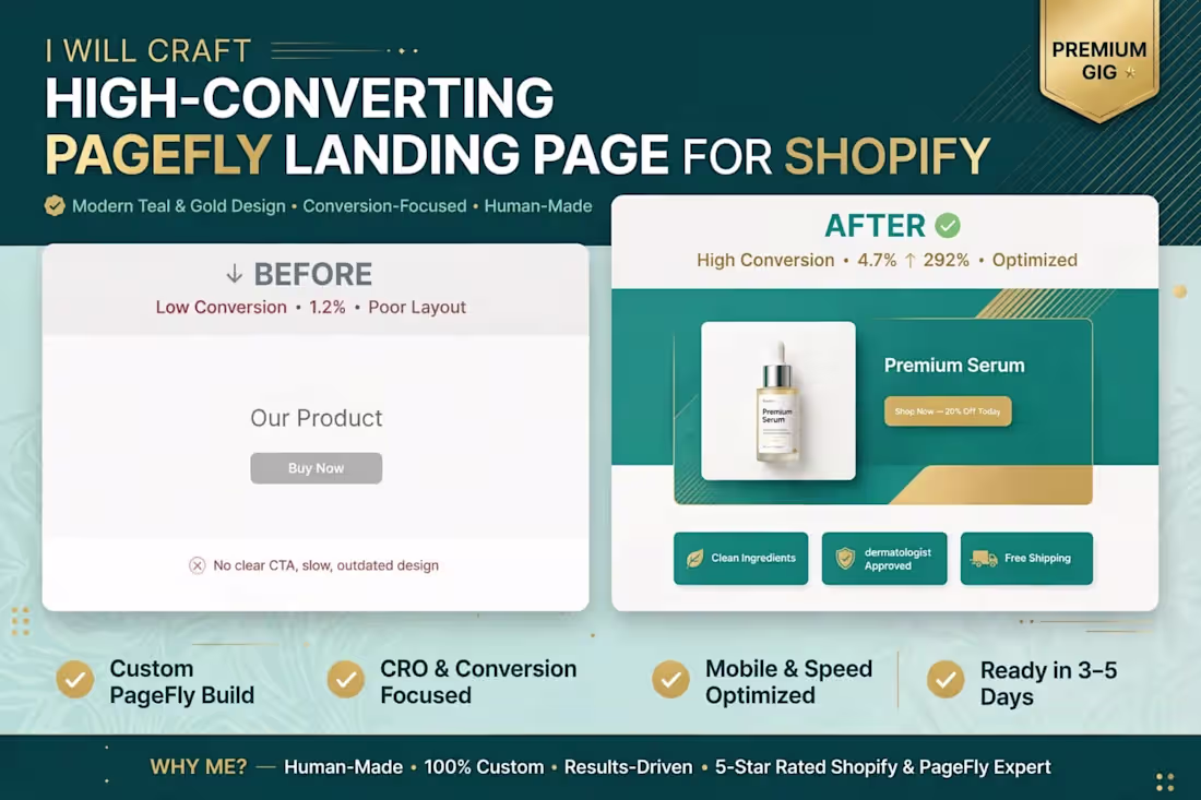 Cover image for A conversion-focused Shopify and PageFly