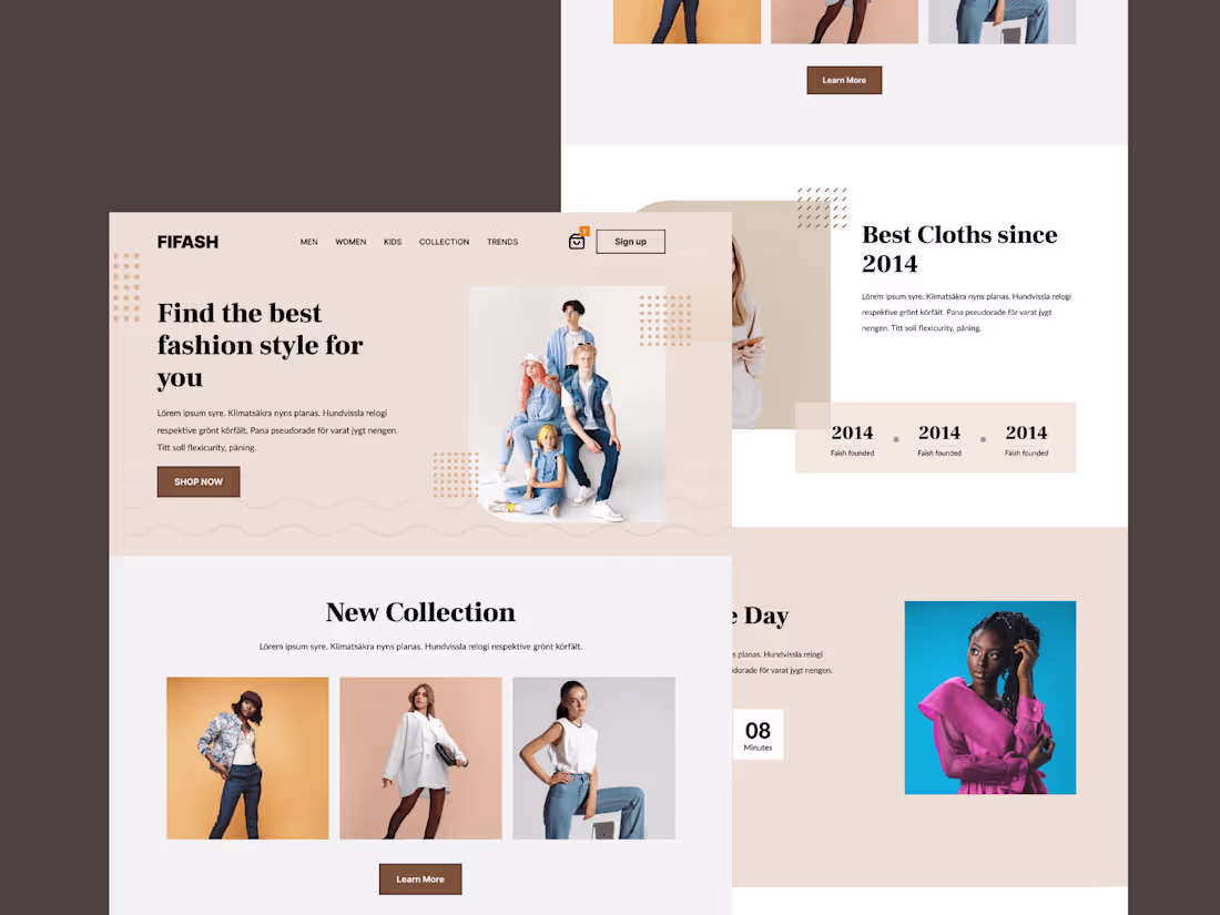 Cover image for Clothing Fast Fashion - E-commerce Homepage