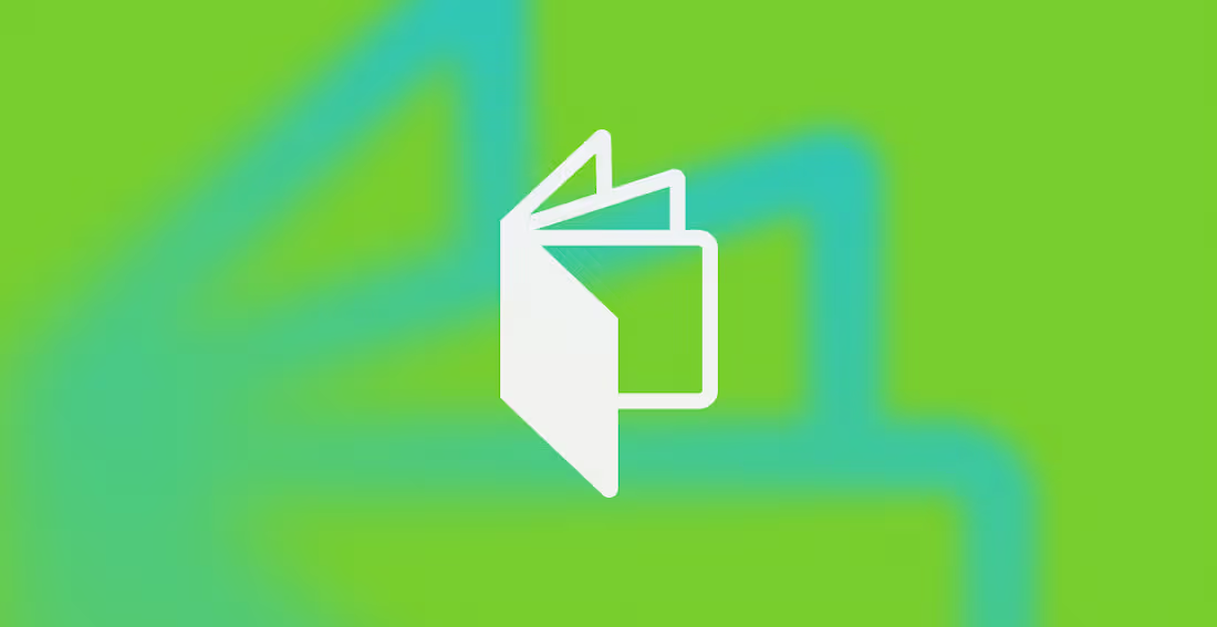 Cover image for An open book with the letter P