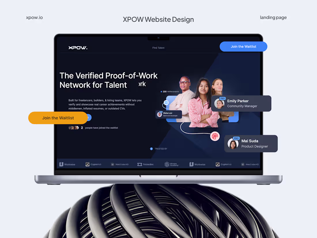 Cover image for XPOW | web3 Landing Page/Website Design