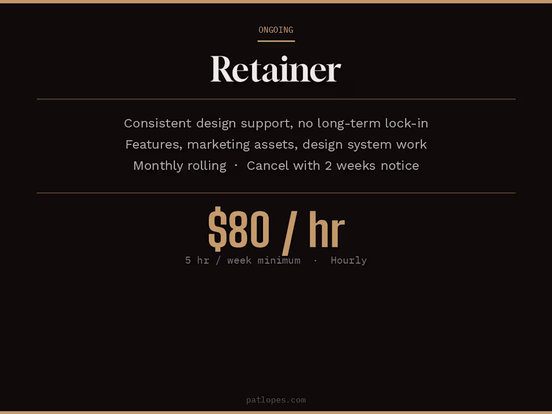 Cover image for Ongoing Design Support (Retainer)