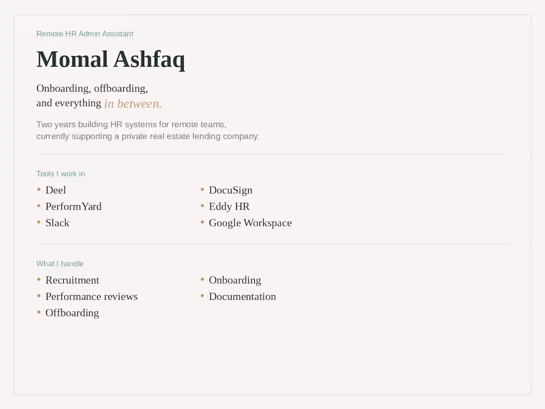 Cover image for Remote HR Admin Assistant (Monthly Retainer) 